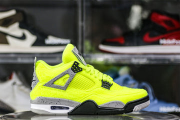 Air Jordan 4 “Tennis Ball” Custom Atomic Green/Black (UA)