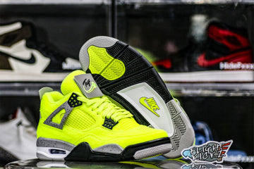 Air Jordan 4 “Tennis Ball” Custom Atomic Green/Black (UA)